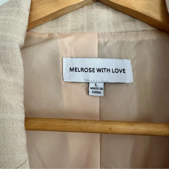 Melrose With Love PantSuit Wide leg trouser striped Size: Large - Picture 4 of 7